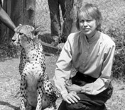 Patricia Johanson and cheetah